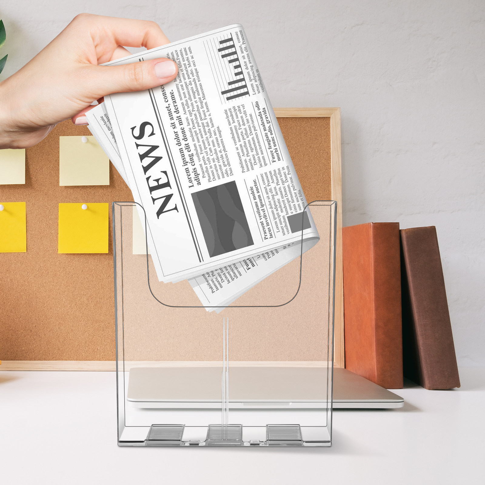 Magazine Holder Rack - 2 buah Rak Penyimpanan Dinding, Rak