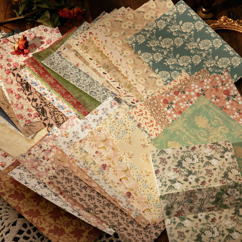 Ink Blotter Paper - 100 lembar Vintage INS pola bunga