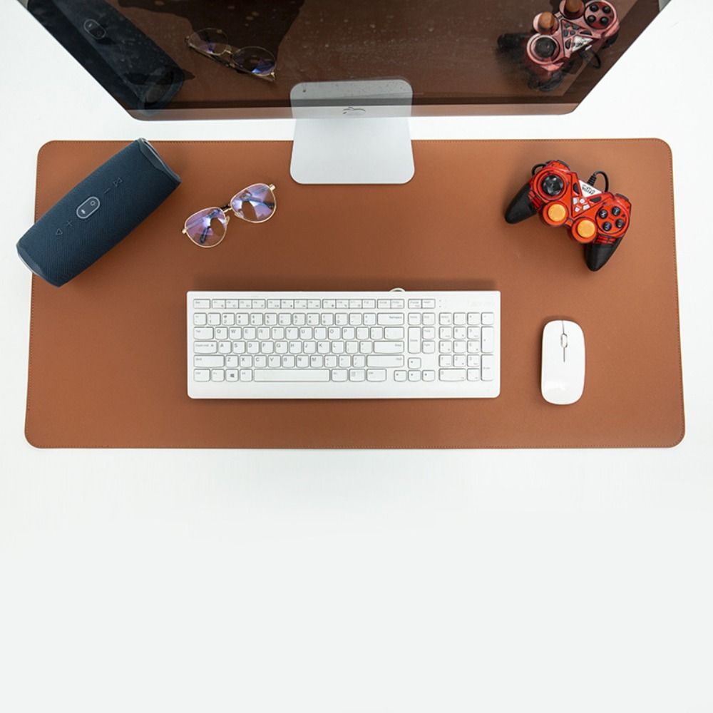 Alas Keyboard Kulit PU Berwarn - Leather Desk Pad ulasan dan harga