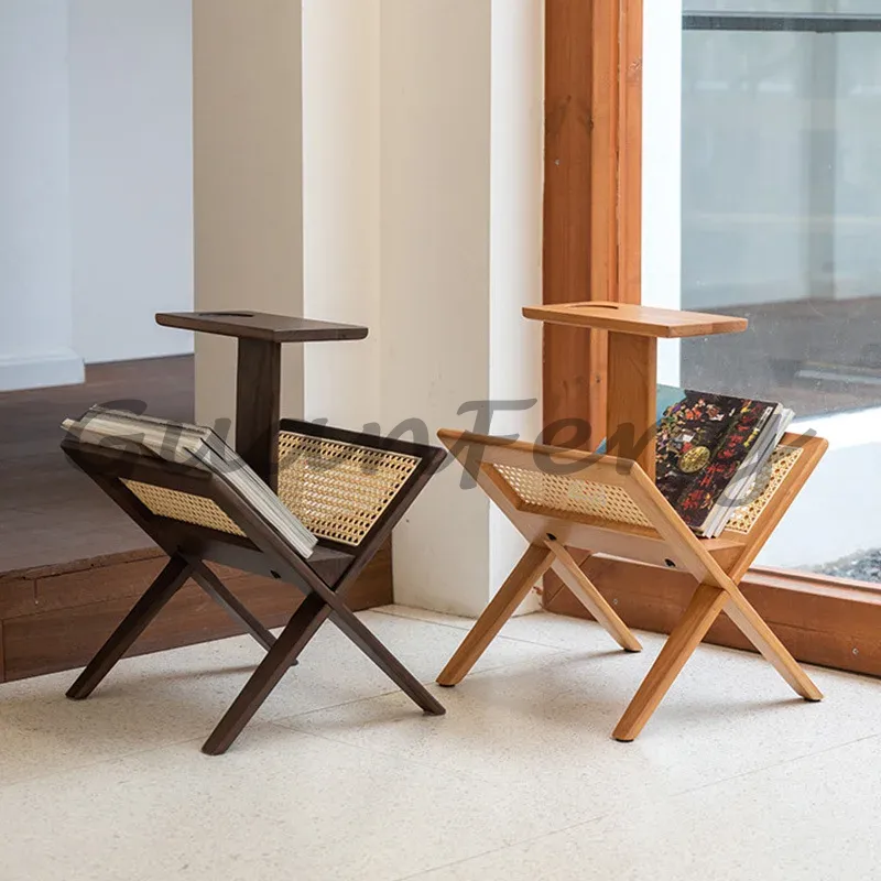 Rak Penyimpanan Rotan Kayu Sol - Magazine Holder Rack ulasan dan harga