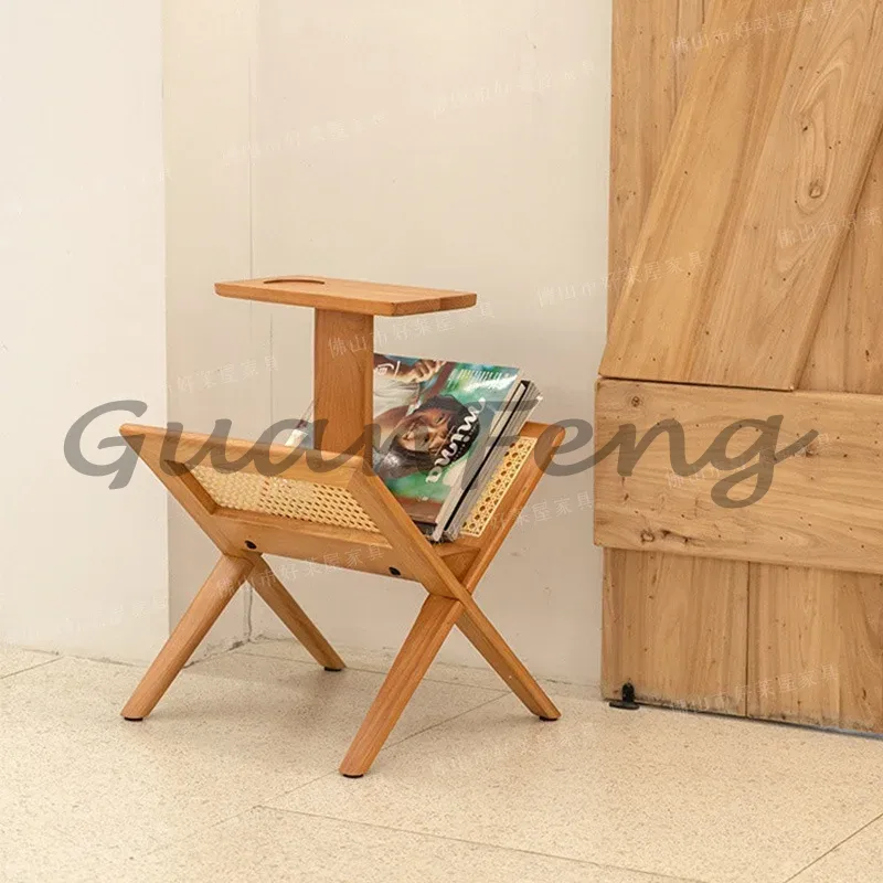 Rak Penyimpanan Rotan Kayu Sol - Magazine Holder Rack ulasan dan harga