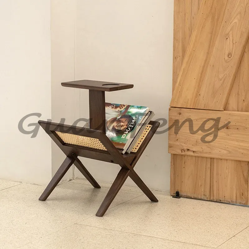Rak Penyimpanan Rotan Kayu Sol - Magazine Holder Rack ulasan dan harga