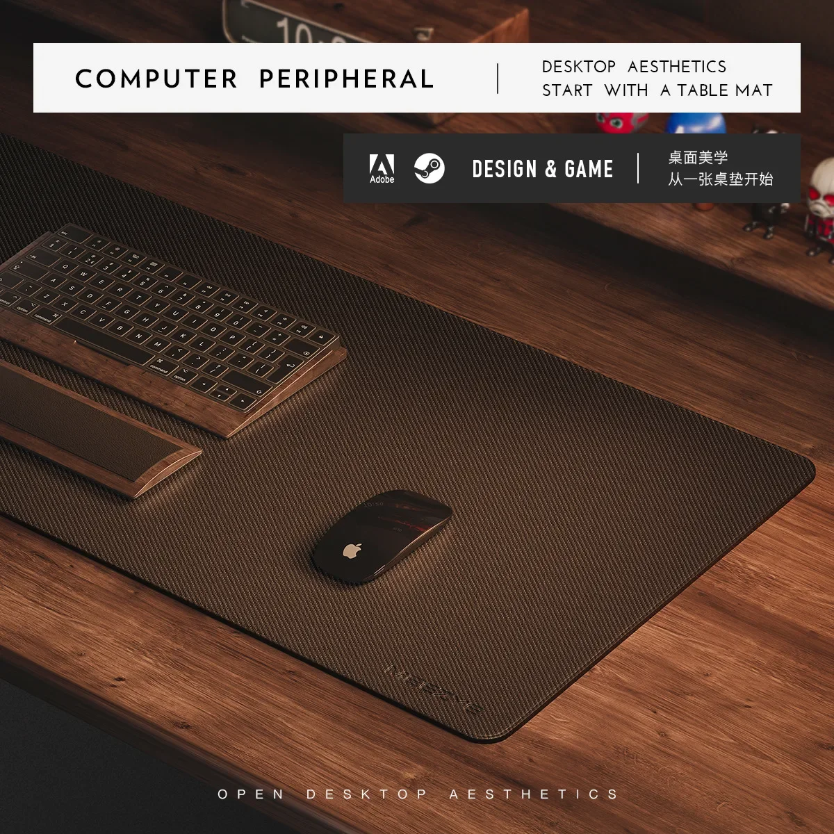 Alas Mouse Kulit Bertekstur Se - Leather Desk Pad ulasan dan harga