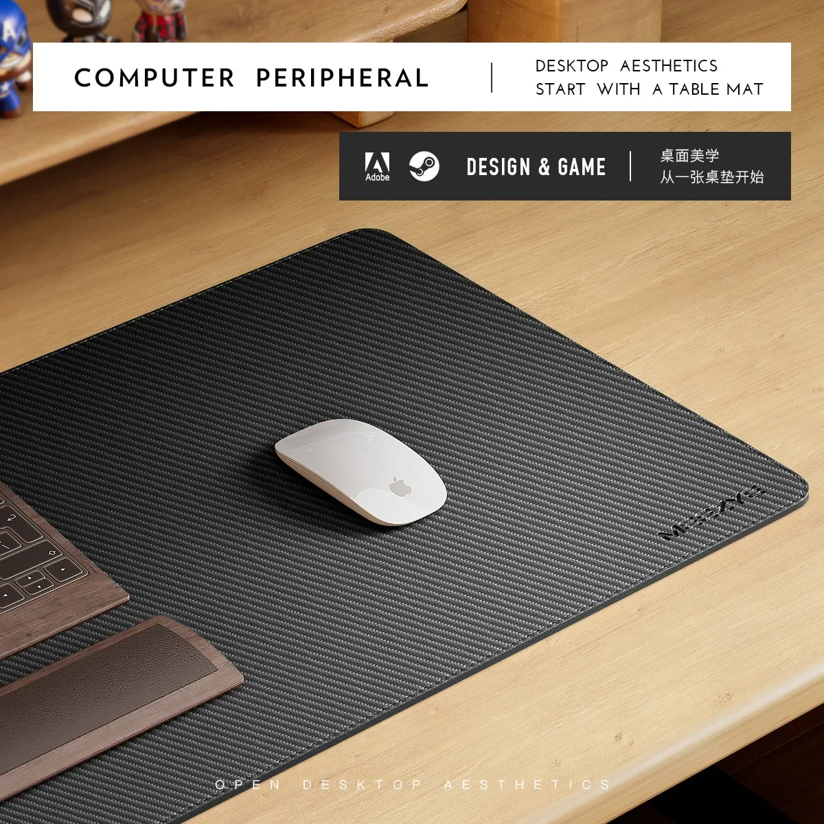 Alas Mouse Kulit Bertekstur Se - Leather Desk Pad ulasan dan harga